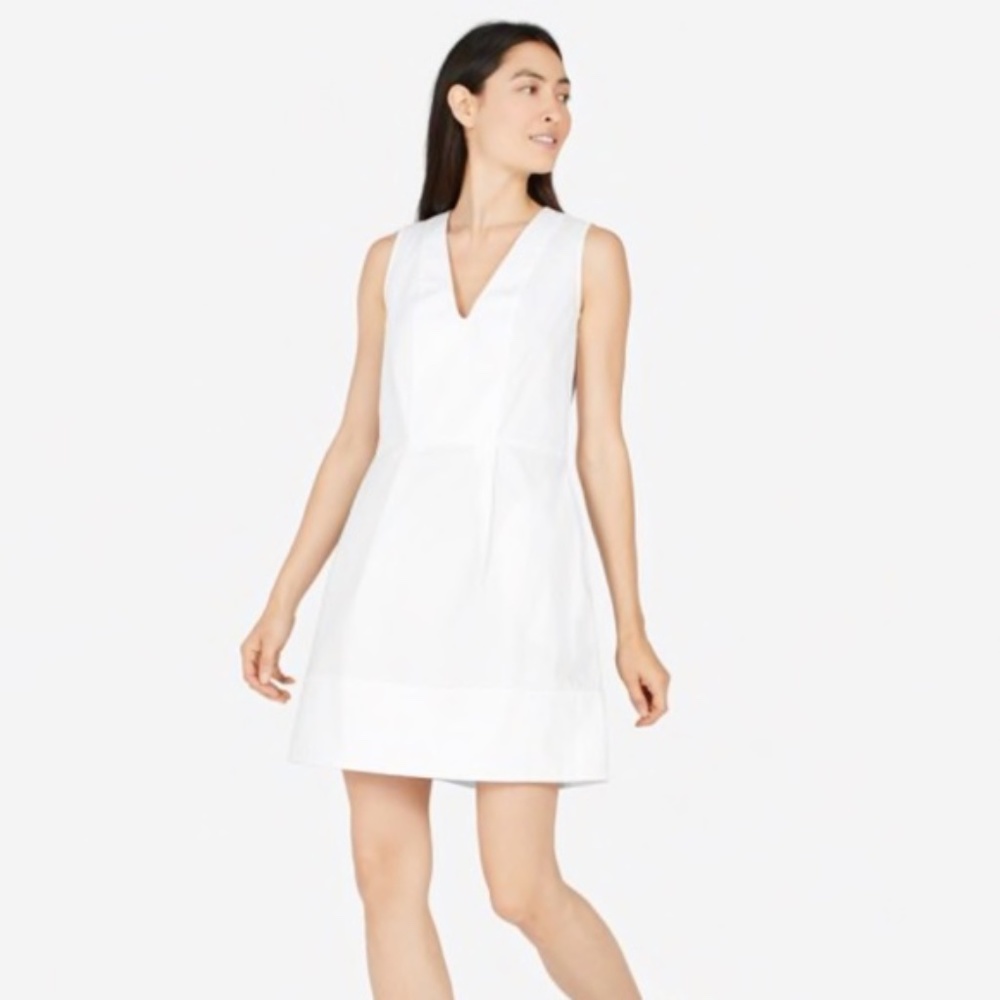 COPY - - LAST CALL EVERLANE  The Cotton Poplin V-Neck Tank Dress SIZE 4